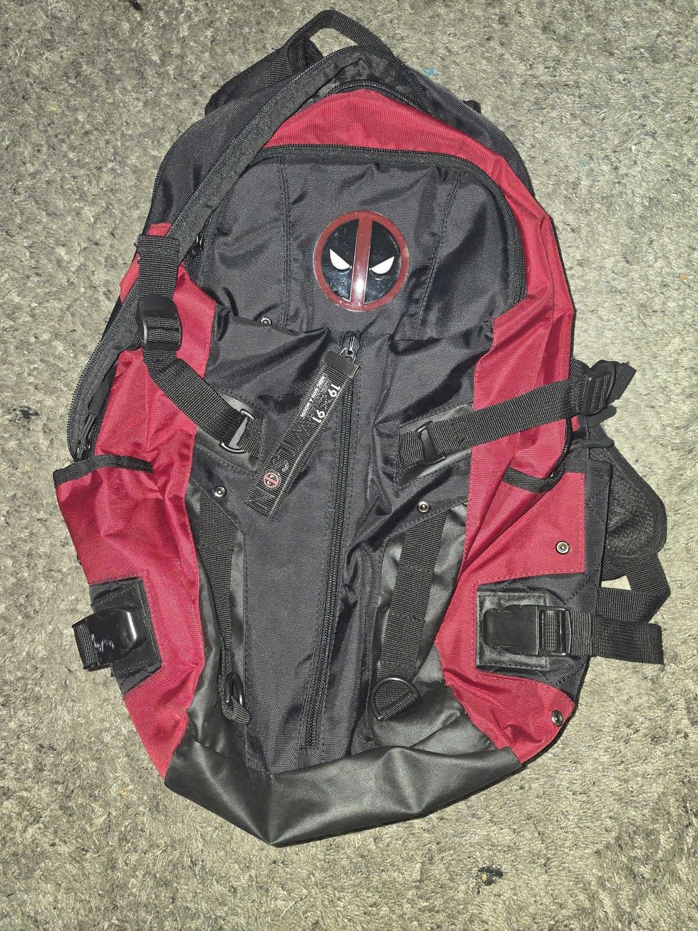 Marvel Deadpool Red & Black Logo Backpack - Men